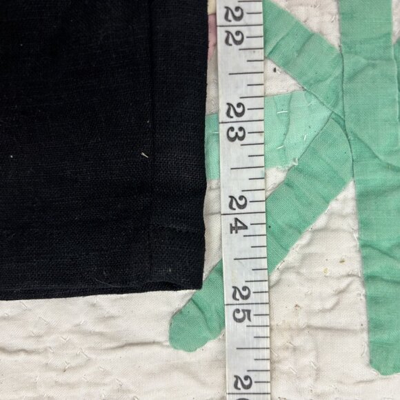 ON 34th Womens Black High Waist Pleated Ankel Wide Leg Paperbag Pants Size 12 - Picture 10 of 10